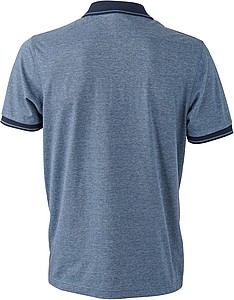 Pánská polokošile James Nicholson polo melange men, sv. modrá/ tmavě modrá, vel. S
