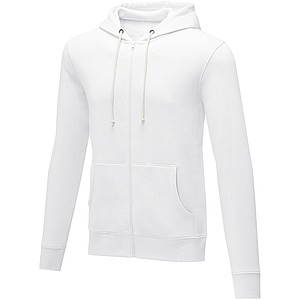 Pánská rozepínací mikina s kapucí Elevate THERON, bílá, vel. 4XL
