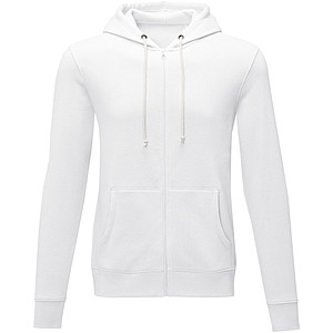 Pánská rozepínací mikina s kapucí Elevate THERON, bílá, vel. 4XL