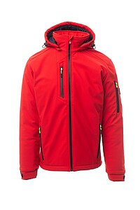Pánská softshellová bunda PAYPER CREEK PAD ULTRALITE, červená, 4XL - bunda s potiskem