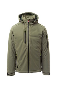 Pánská softshellová bunda PAYPER CREEK PAD ULTRALITE, vojenská zelená, 3XL - bunda s potiskem
