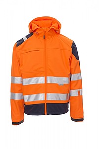 Pánská softshellová bunda Payper SHINE, fluorescenční oranžová, XL - bundy s vlastním potiskem