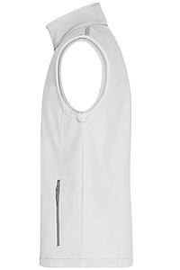 Pánská vesta James & Nicholson Promo softshell, bílá XL