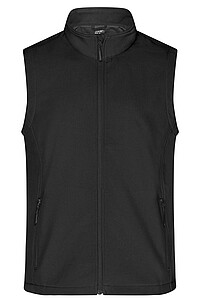 Pánská vesta James & Nicholson Promo softshell, černá, velikost XL