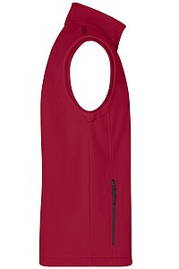 Pánská vesta James & Nicholson Promo softshell, červená/černá, velikost XL