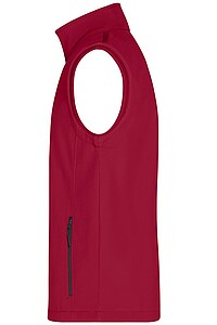 Pánská vesta James & Nicholson Promo softshell, červená/černá, velikost XL