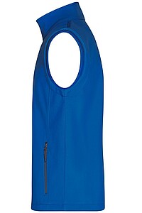 Pánská vesta James & Nicholson Promo softshell, královská modrá/námořní modrá, velikost XL