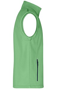 Pánská vesta James & Nicholson Promo softshell, zelená/námořní modrá, velikost XL