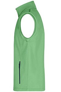 Pánská vesta James & Nicholson Promo softshell, zelená/námořní modrá, velikost XL
