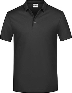 Pánské piqué polo James & Nicholson, černá, M - reklamní polokošile