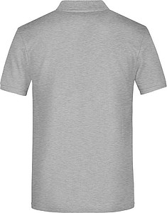 Pánské piqué polo James & Nicholson, šedý melír, XL