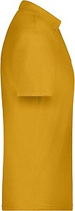 Pánské piqué polo James & Nicholson, tmavě žlutá, XL