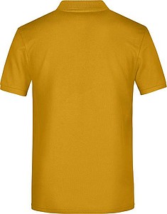 Pánské piqué polo James & Nicholson, tmavě žlutá, XL