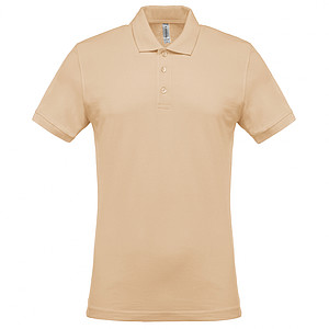 Pánské polotriko KARIBAN SHORT-SLEEVED PIQUÉ POLO SHIRT, béžová, S