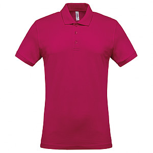 Pánské polotriko KARIBAN SHORT-SLEEVED PIQUÉ POLO SHIRT, fuksiová, S