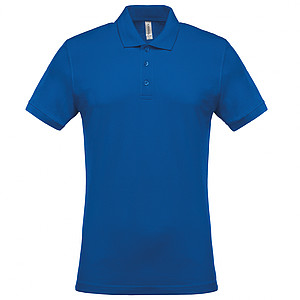 Pánské polotriko KARIBAN SHORT-SLEEVED PIQUÉ POLO SHIRT, královská modrá, S