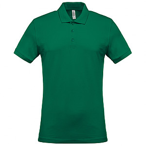 Pánské polotriko KARIBAN SHORT-SLEEVED PIQUÉ POLO SHIRT, středně zelená, 4XL - reklamní polokošile