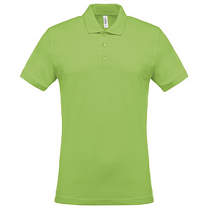 Pánské polotriko KARIBAN SHORT-SLEEVED PIQUÉ POLO SHIRT, světle zelená, S