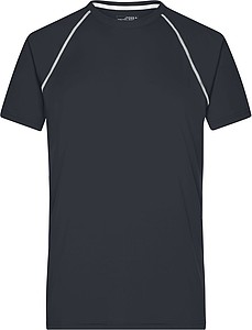Pánské sportovní tričko James Nicholson sports T-shirt men, černá/bílá, vel. L - trička s potiskem