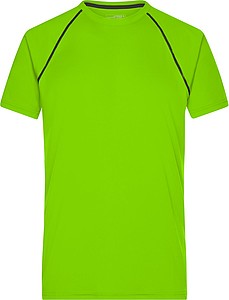 Pánské sportovní tričko James Nicholson sports T-shirt men, jasně zelená/černá, vel. S