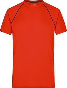 Pánské sportovní tričko James Nicholson sports T-shirt men, oranžová/černá, vel. L