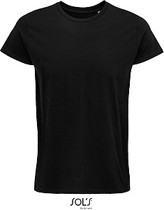 Pánské tričko SOLS CRUSADER MEN - ROUND-NECK FITTED JERSEY T-SHIRT, černá, L