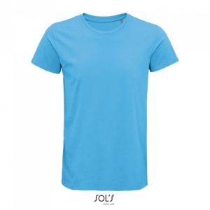 Pánské tričko SOLS CRUSADER MEN - ROUND-NECK FITTED JERSEY T-SHIRT, světle modrá, XS