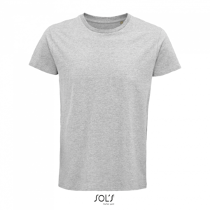 Pánské tričko SOLS CRUSADER MEN - ROUND-NECK FITTED JERSEY T-SHIRT, světle šedý melír, XS