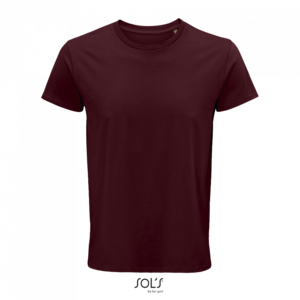 Pánské tričko SOLS CRUSADER MEN - ROUND-NECK FITTED JERSEY T-SHIRT, vínová, L