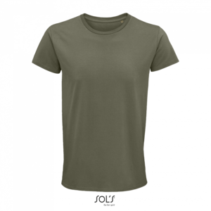 Pánské tričko SOLS CRUSADER MEN - ROUND-NECK FITTED JERSEY T-SHIRT, vojenská zelená světlá, XS