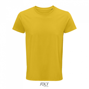 Pánské tričko SOLS CRUSADER MEN - ROUND-NECK FITTED JERSEY T-SHIRT, žlutá, XS