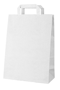 Papírová taška, 22x11x36cm, bílá