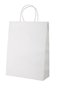 PARIALA Papírová taška s kroucenými uchy, 24 x 10 x 31 cm, bílá - reklamní předměty