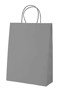 PARIALA Papírová taška s kroucenými uchy, 24 x 10 x 31 cm, šedá
