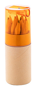 Pastelky, 12ks, v tubě s ořezávátkem, oranžová