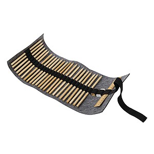 Penál s psacími potřebami, šedá - reklamní pastelky