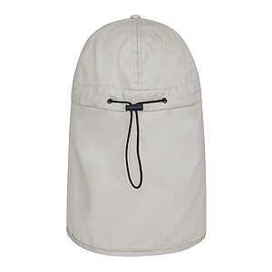 Pětipanelová kšiltovka s klopou na krk, béžová