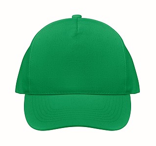 Pětipanelová kšiltovka z organické bavlny, zelená