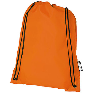 Pevný stahovací batoh z RPET, oranžový