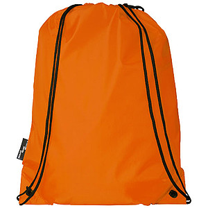 Pevný stahovací batoh z RPET, oranžový