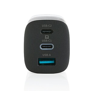 Philips 65W ultra rychlá PD 3-portová USB nabíječka, černá