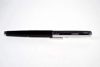 PIERRE CARDIN DIDIER Sada kovového kuličkového pera a rolleru, černá/stříbrná