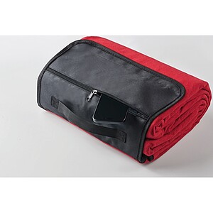 Pikniková deka z polar fleecu, červená