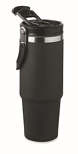 PITESTI Dvoustěnný XXL hrnek z recyklované nerezové oceli, 850 ml, černá