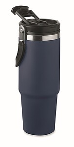 PITESTI Dvoustěnný XXL hrnek z recyklované nerezové oceli, 850 ml, námořní modrá