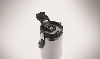 PITESTI Dvoustěnný XXL termohrnek z recyklované nerezové oceli, 850 ml, bílá