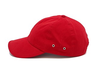 PLAIN Plátěná čepice s kšiltem, červená