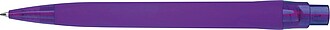 Plastová propiska s pogumovaným tělem, fialová