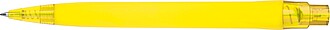 Plastová propiska s pogumovaným tělem, žlutá