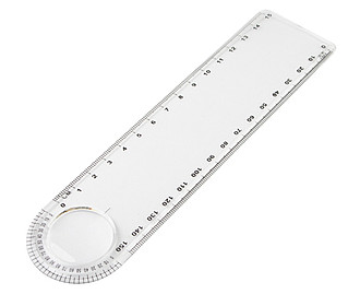 Plastové pravítko, 15 cm, s lupou - reklamní předměty